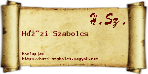 Házi Szabolcs névjegykártya